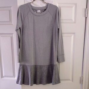 cabi 3459 Flashdance Dress Size Small Sweatshirt Heathered Peplum Bottom
